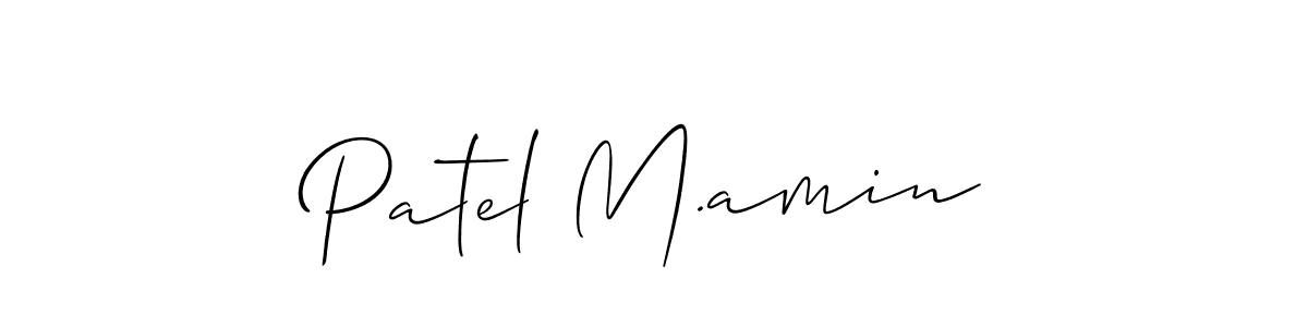 You should practise on your own different ways (Allison_Script) to write your name (Patel M.amin) in signature. don't let someone else do it for you. Patel M.amin signature style 2 images and pictures png