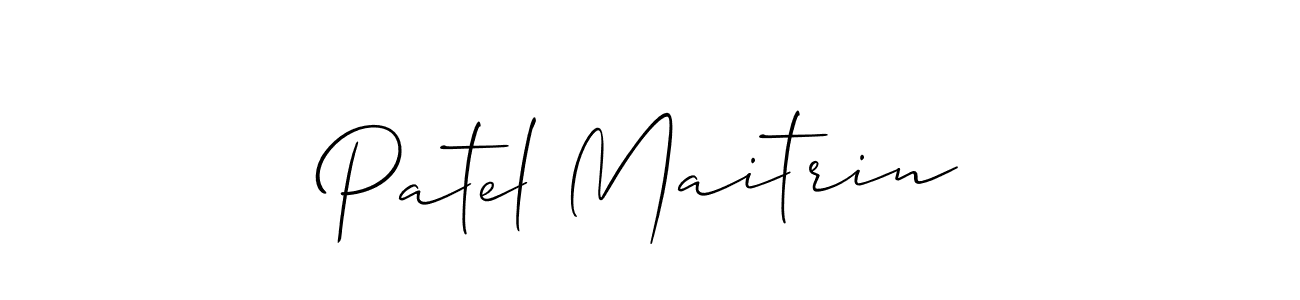 It looks lik you need a new signature style for name Patel Maitrin. Design unique handwritten (Allison_Script) signature with our free signature maker in just a few clicks. Patel Maitrin signature style 2 images and pictures png