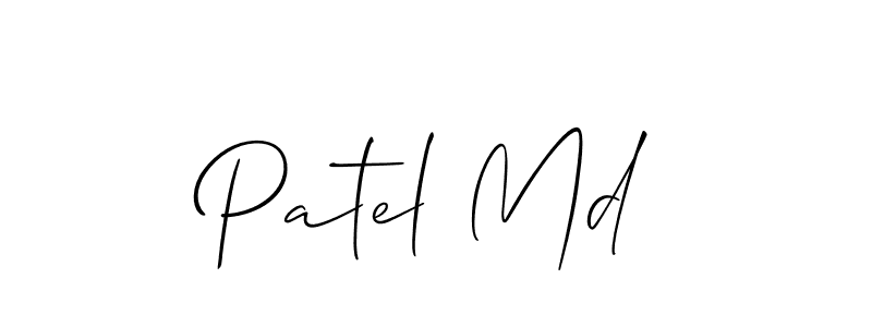 Create a beautiful signature design for name Patel Md. With this signature (Allison_Script) fonts, you can make a handwritten signature for free. Patel Md signature style 2 images and pictures png