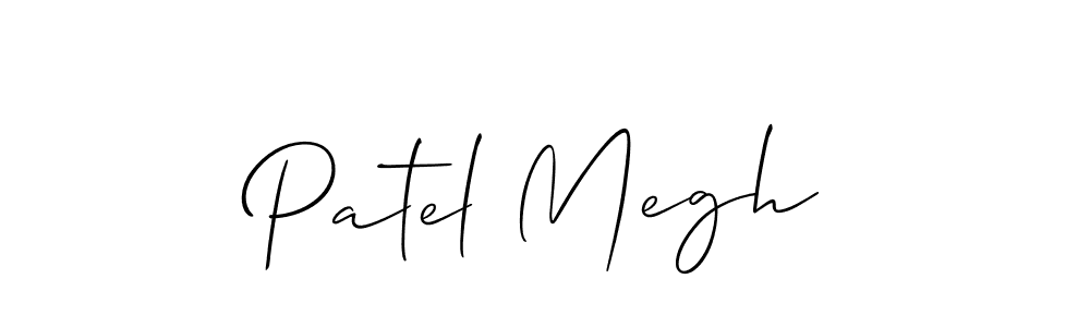 Use a signature maker to create a handwritten signature online. With this signature software, you can design (Allison_Script) your own signature for name Patel Megh. Patel Megh signature style 2 images and pictures png