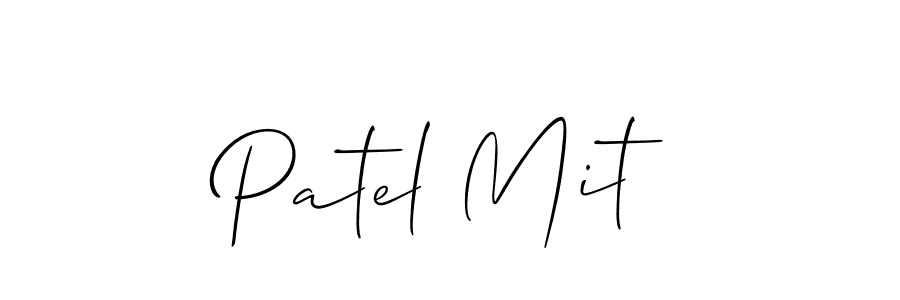 How to make Patel Mit signature? Allison_Script is a professional autograph style. Create handwritten signature for Patel Mit name. Patel Mit signature style 2 images and pictures png