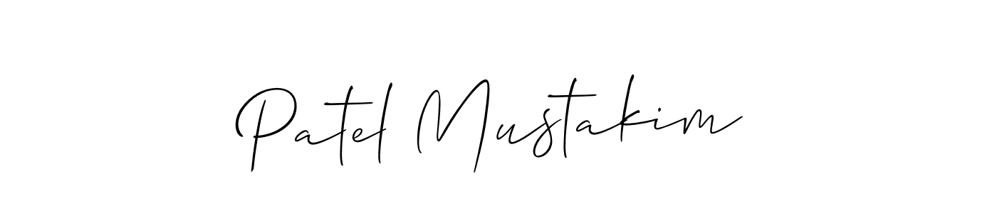 Create a beautiful signature design for name Patel Mustakim. With this signature (Allison_Script) fonts, you can make a handwritten signature for free. Patel Mustakim signature style 2 images and pictures png