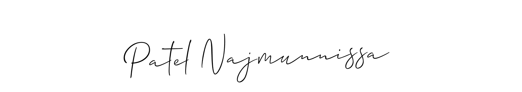 You can use this online signature creator to create a handwritten signature for the name Patel Najmunnissa. This is the best online autograph maker. Patel Najmunnissa signature style 2 images and pictures png