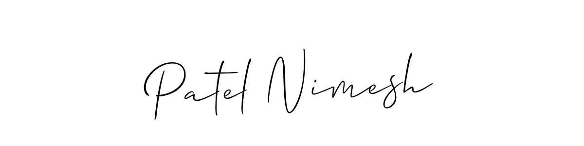 Also we have Patel Nimesh name is the best signature style. Create professional handwritten signature collection using Allison_Script autograph style. Patel Nimesh signature style 2 images and pictures png