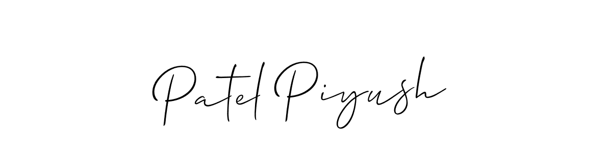 How to Draw Patel Piyush signature style? Allison_Script is a latest design signature styles for name Patel Piyush. Patel Piyush signature style 2 images and pictures png