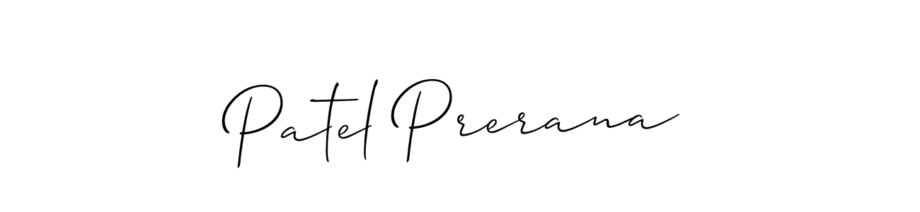 How to make Patel Prerana signature? Allison_Script is a professional autograph style. Create handwritten signature for Patel Prerana name. Patel Prerana signature style 2 images and pictures png