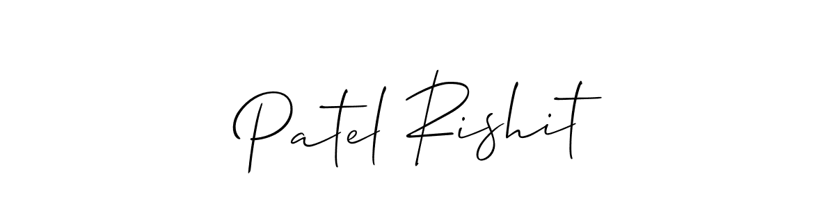 You should practise on your own different ways (Allison_Script) to write your name (Patel Rishit) in signature. don't let someone else do it for you. Patel Rishit signature style 2 images and pictures png