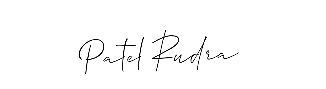 How to make Patel Rudra signature? Allison_Script is a professional autograph style. Create handwritten signature for Patel Rudra name. Patel Rudra signature style 2 images and pictures png