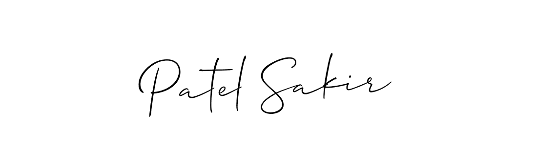 Use a signature maker to create a handwritten signature online. With this signature software, you can design (Allison_Script) your own signature for name Patel Sakir. Patel Sakir signature style 2 images and pictures png
