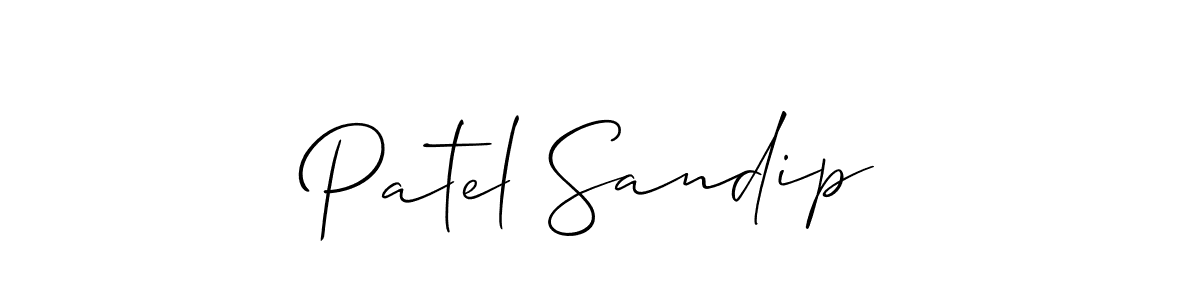 The best way (Allison_Script) to make a short signature is to pick only two or three words in your name. The name Patel Sandip include a total of six letters. For converting this name. Patel Sandip signature style 2 images and pictures png