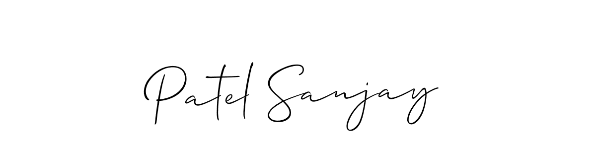 How to make Patel Sanjay name signature. Use Allison_Script style for creating short signs online. This is the latest handwritten sign. Patel Sanjay signature style 2 images and pictures png