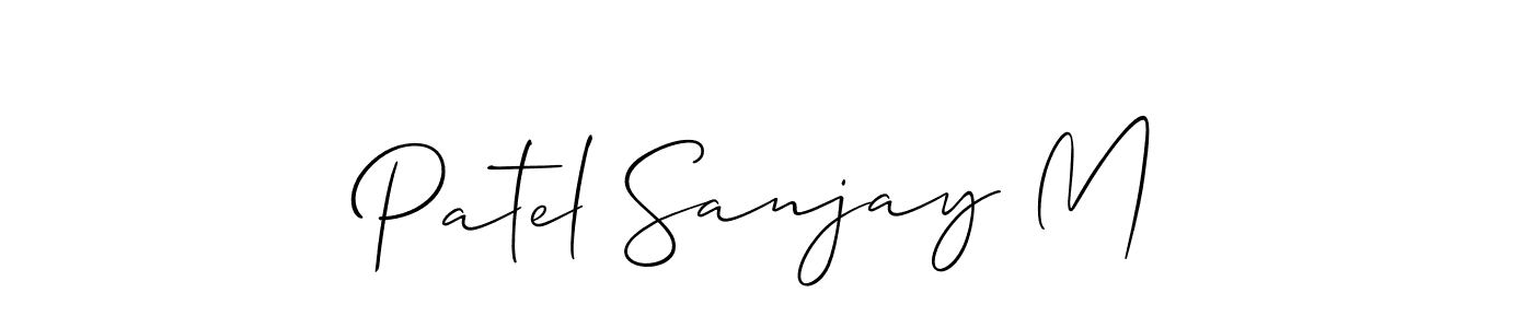 It looks lik you need a new signature style for name Patel Sanjay M. Design unique handwritten (Allison_Script) signature with our free signature maker in just a few clicks. Patel Sanjay M signature style 2 images and pictures png