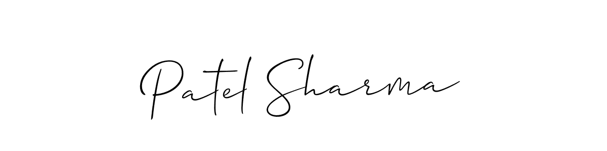 if you are searching for the best signature style for your name Patel Sharma. so please give up your signature search. here we have designed multiple signature styles  using Allison_Script. Patel Sharma signature style 2 images and pictures png