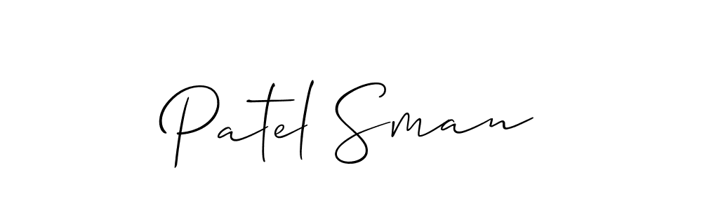 Create a beautiful signature design for name Patel Sman. With this signature (Allison_Script) fonts, you can make a handwritten signature for free. Patel Sman signature style 2 images and pictures png