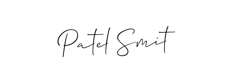 You should practise on your own different ways (Allison_Script) to write your name (Patel Smit) in signature. don't let someone else do it for you. Patel Smit signature style 2 images and pictures png