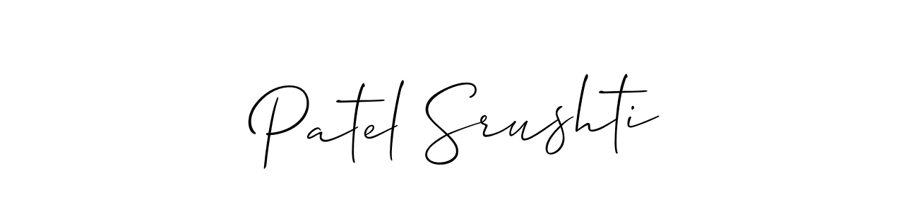 Make a beautiful signature design for name Patel Srushti. Use this online signature maker to create a handwritten signature for free. Patel Srushti signature style 2 images and pictures png