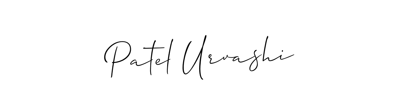 You should practise on your own different ways (Allison_Script) to write your name (Patel Urvashi) in signature. don't let someone else do it for you. Patel Urvashi signature style 2 images and pictures png