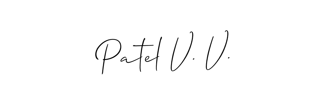How to make Patel V. V. signature? Allison_Script is a professional autograph style. Create handwritten signature for Patel V. V. name. Patel V. V. signature style 2 images and pictures png