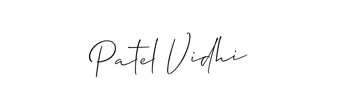 You should practise on your own different ways (Allison_Script) to write your name (Patel Vidhi) in signature. don't let someone else do it for you. Patel Vidhi signature style 2 images and pictures png
