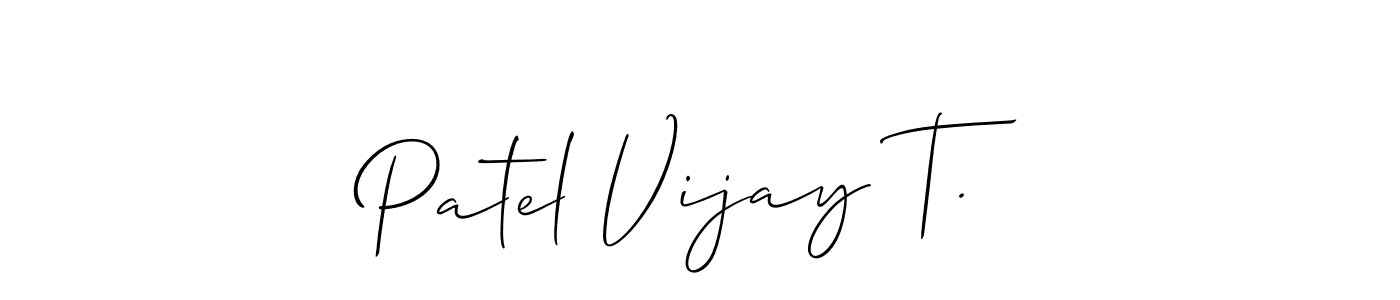 Design your own signature with our free online signature maker. With this signature software, you can create a handwritten (Allison_Script) signature for name Patel Vijay T.. Patel Vijay T. signature style 2 images and pictures png