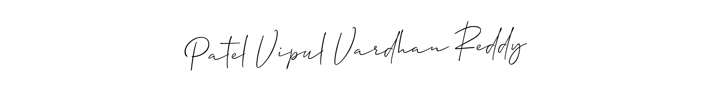 The best way (Allison_Script) to make a short signature is to pick only two or three words in your name. The name Patel Vipul Vardhan Reddy include a total of six letters. For converting this name. Patel Vipul Vardhan Reddy signature style 2 images and pictures png