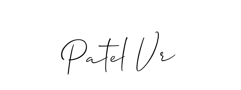 How to make Patel Vr name signature. Use Allison_Script style for creating short signs online. This is the latest handwritten sign. Patel Vr signature style 2 images and pictures png