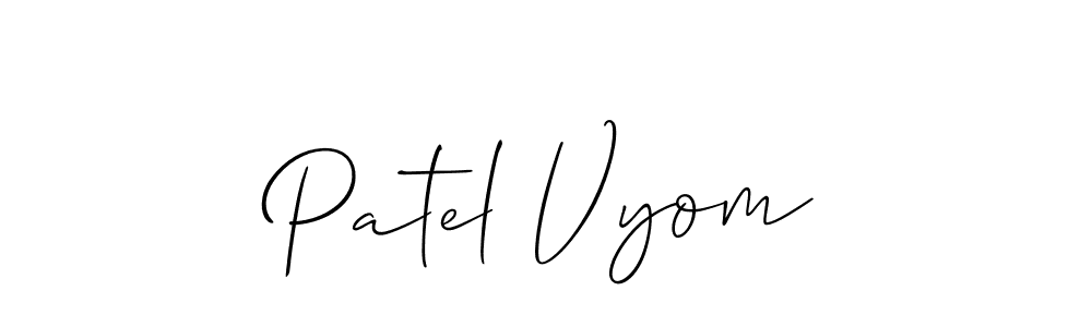 You can use this online signature creator to create a handwritten signature for the name Patel Vyom. This is the best online autograph maker. Patel Vyom signature style 2 images and pictures png