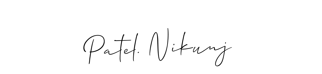 if you are searching for the best signature style for your name Patel. Nikunj. so please give up your signature search. here we have designed multiple signature styles  using Allison_Script. Patel. Nikunj signature style 2 images and pictures png