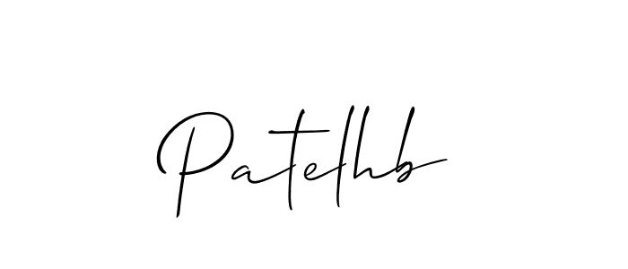 How to make Patelhb signature? Allison_Script is a professional autograph style. Create handwritten signature for Patelhb name. Patelhb signature style 2 images and pictures png