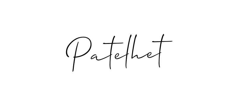 How to make Patelhet signature? Allison_Script is a professional autograph style. Create handwritten signature for Patelhet name. Patelhet signature style 2 images and pictures png