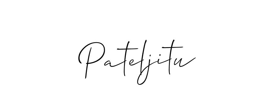 Make a beautiful signature design for name Pateljitu. With this signature (Allison_Script) style, you can create a handwritten signature for free. Pateljitu signature style 2 images and pictures png