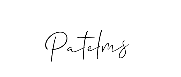Create a beautiful signature design for name Patelms. With this signature (Allison_Script) fonts, you can make a handwritten signature for free. Patelms signature style 2 images and pictures png