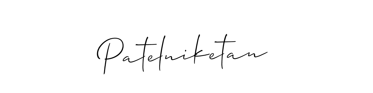 How to make Patelniketan signature? Allison_Script is a professional autograph style. Create handwritten signature for Patelniketan name. Patelniketan signature style 2 images and pictures png