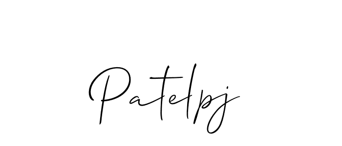 How to make Patelpj name signature. Use Allison_Script style for creating short signs online. This is the latest handwritten sign. Patelpj signature style 2 images and pictures png