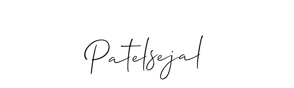 if you are searching for the best signature style for your name Patelsejal. so please give up your signature search. here we have designed multiple signature styles  using Allison_Script. Patelsejal signature style 2 images and pictures png
