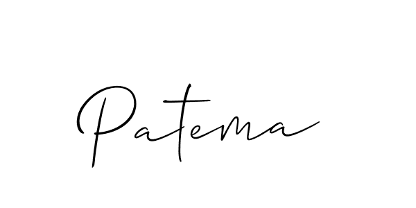 The best way (Allison_Script) to make a short signature is to pick only two or three words in your name. The name Patema include a total of six letters. For converting this name. Patema signature style 2 images and pictures png