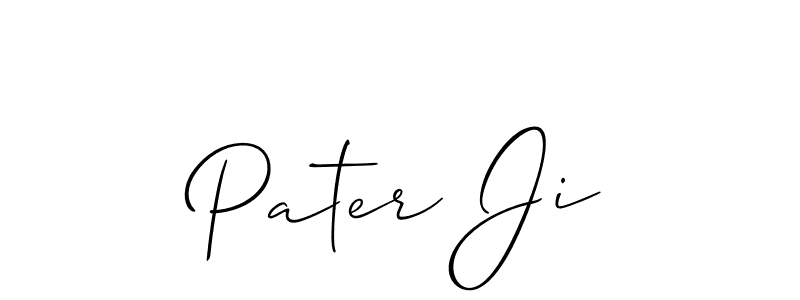 Similarly Allison_Script is the best handwritten signature design. Signature creator online .You can use it as an online autograph creator for name Pater Ji. Pater Ji signature style 2 images and pictures png