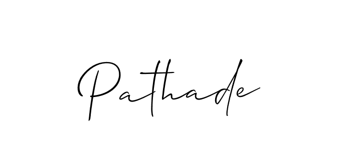 Also You can easily find your signature by using the search form. We will create Pathade name handwritten signature images for you free of cost using Allison_Script sign style. Pathade signature style 2 images and pictures png