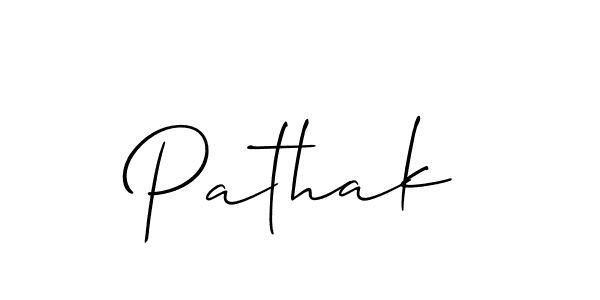 Use a signature maker to create a handwritten signature online. With this signature software, you can design (Allison_Script) your own signature for name Pathak. Pathak signature style 2 images and pictures png
