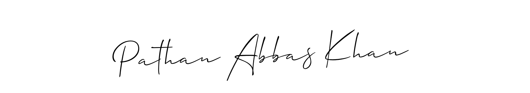 It looks lik you need a new signature style for name Pathan Abbas Khan. Design unique handwritten (Allison_Script) signature with our free signature maker in just a few clicks. Pathan Abbas Khan signature style 2 images and pictures png