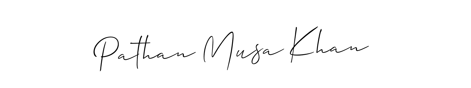 Create a beautiful signature design for name Pathan Musa Khan. With this signature (Allison_Script) fonts, you can make a handwritten signature for free. Pathan Musa Khan signature style 2 images and pictures png