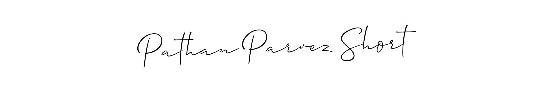 You should practise on your own different ways (Allison_Script) to write your name (Pathan Parvez Short) in signature. don't let someone else do it for you. Pathan Parvez Short signature style 2 images and pictures png