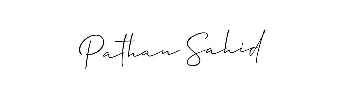 Also we have Pathan Sahid name is the best signature style. Create professional handwritten signature collection using Allison_Script autograph style. Pathan Sahid signature style 2 images and pictures png