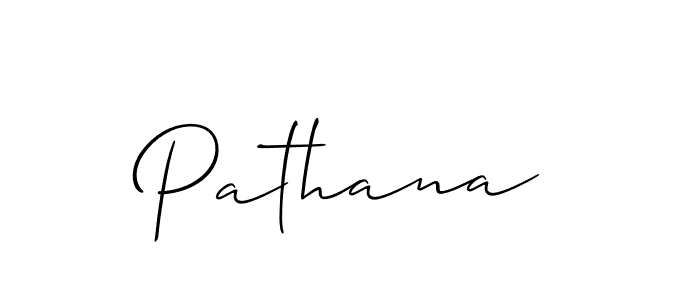 Use a signature maker to create a handwritten signature online. With this signature software, you can design (Allison_Script) your own signature for name Pathana. Pathana signature style 2 images and pictures png