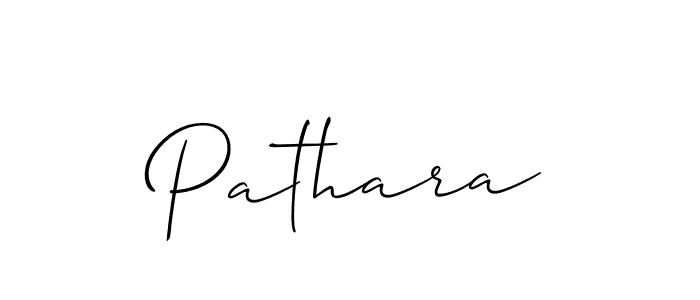How to make Pathara signature? Allison_Script is a professional autograph style. Create handwritten signature for Pathara name. Pathara signature style 2 images and pictures png
