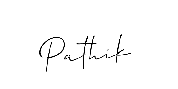 Create a beautiful signature design for name Pathik. With this signature (Allison_Script) fonts, you can make a handwritten signature for free. Pathik signature style 2 images and pictures png