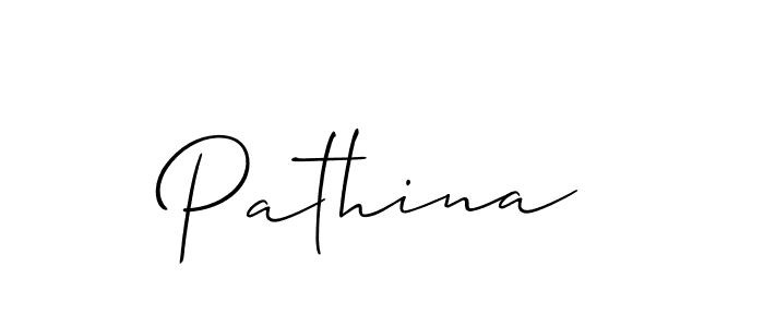 How to make Pathina name signature. Use Allison_Script style for creating short signs online. This is the latest handwritten sign. Pathina signature style 2 images and pictures png