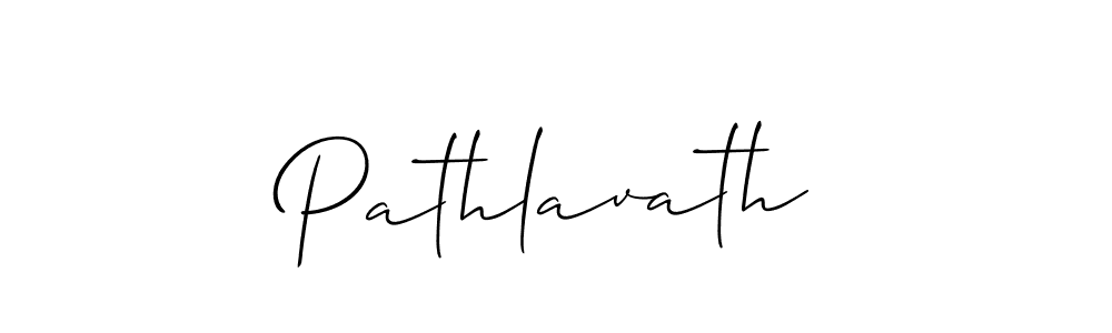 Create a beautiful signature design for name Pathlavath. With this signature (Allison_Script) fonts, you can make a handwritten signature for free. Pathlavath signature style 2 images and pictures png