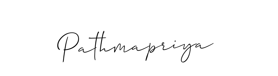 Design your own signature with our free online signature maker. With this signature software, you can create a handwritten (Allison_Script) signature for name Pathmapriya. Pathmapriya signature style 2 images and pictures png