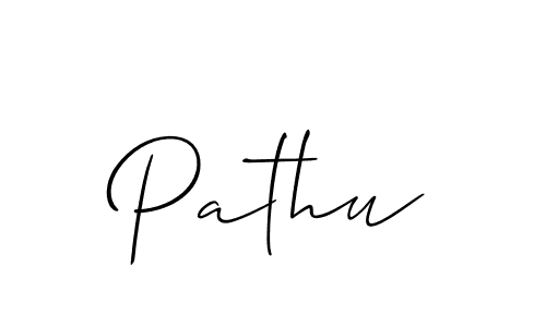 How to make Pathu name signature. Use Allison_Script style for creating short signs online. This is the latest handwritten sign. Pathu signature style 2 images and pictures png